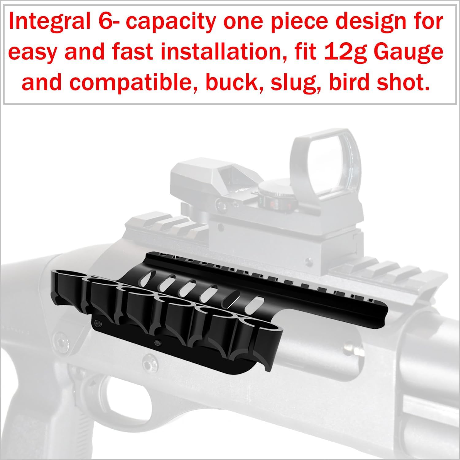 Gotical shell holder and sight on TAC-14 for a compact field-ready setup