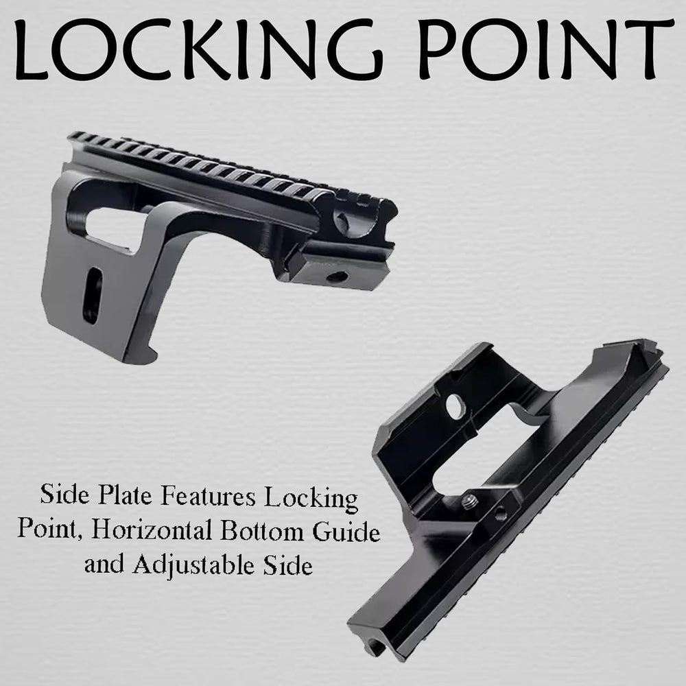 Gotical side plate features locking point and adjustable screw