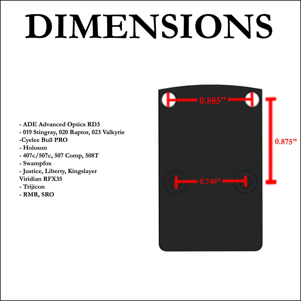 Gotical plate enables non-permanent red dot mounting on SIG P320 rear