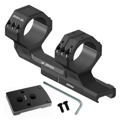 Gotical 34mm tube mount with 20MOA ring offers stable precision on a Picatinny rail.