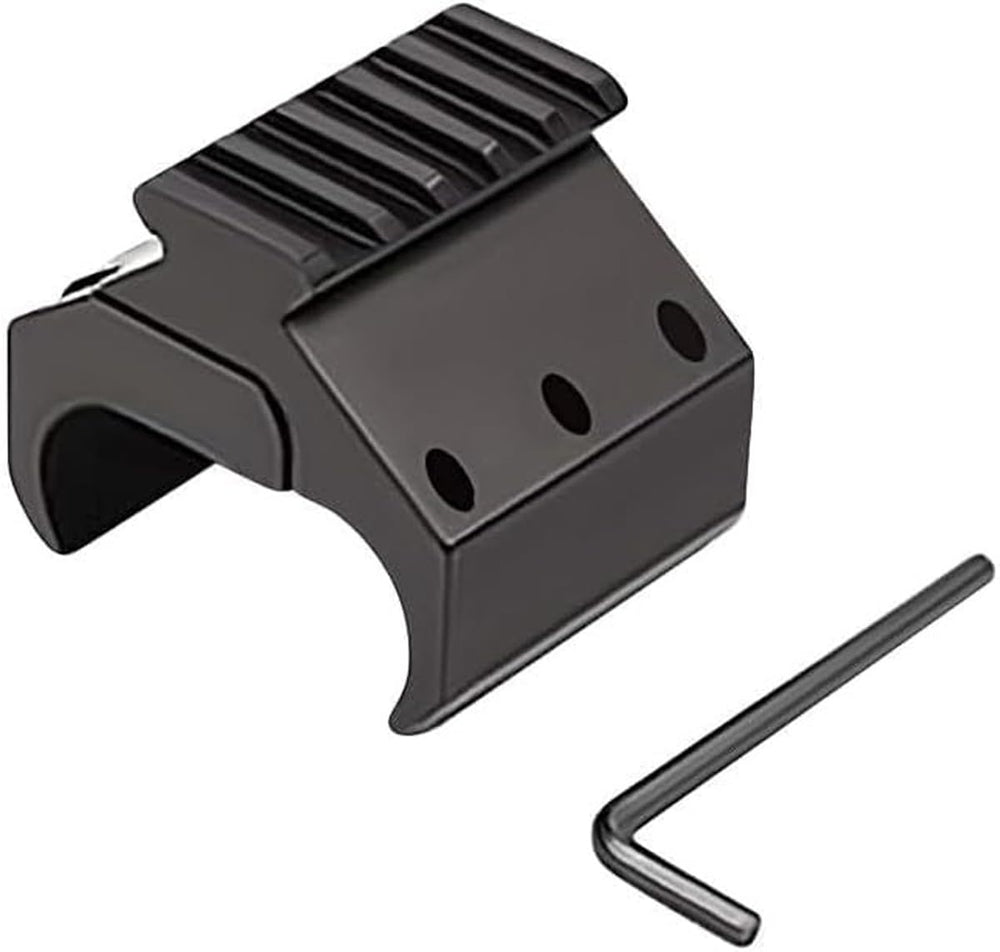 Gotical tactical double barrel mount with 5-slot rail for versatile accessory setup.