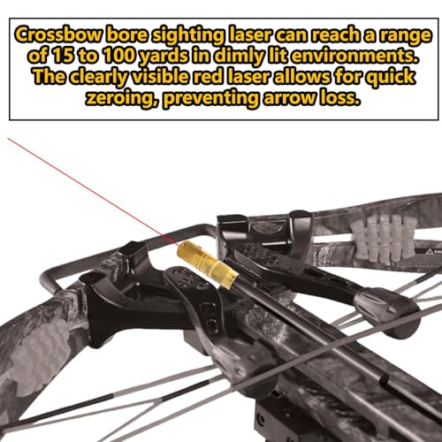 Gotical thread-on crossbow laser sight tool showing quick attachment for precise bore alignment.