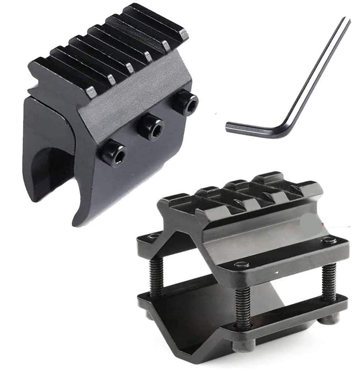 Gotical three-slot barrel mount enabling versatile accessory setup for flashlight, laser, or sight.