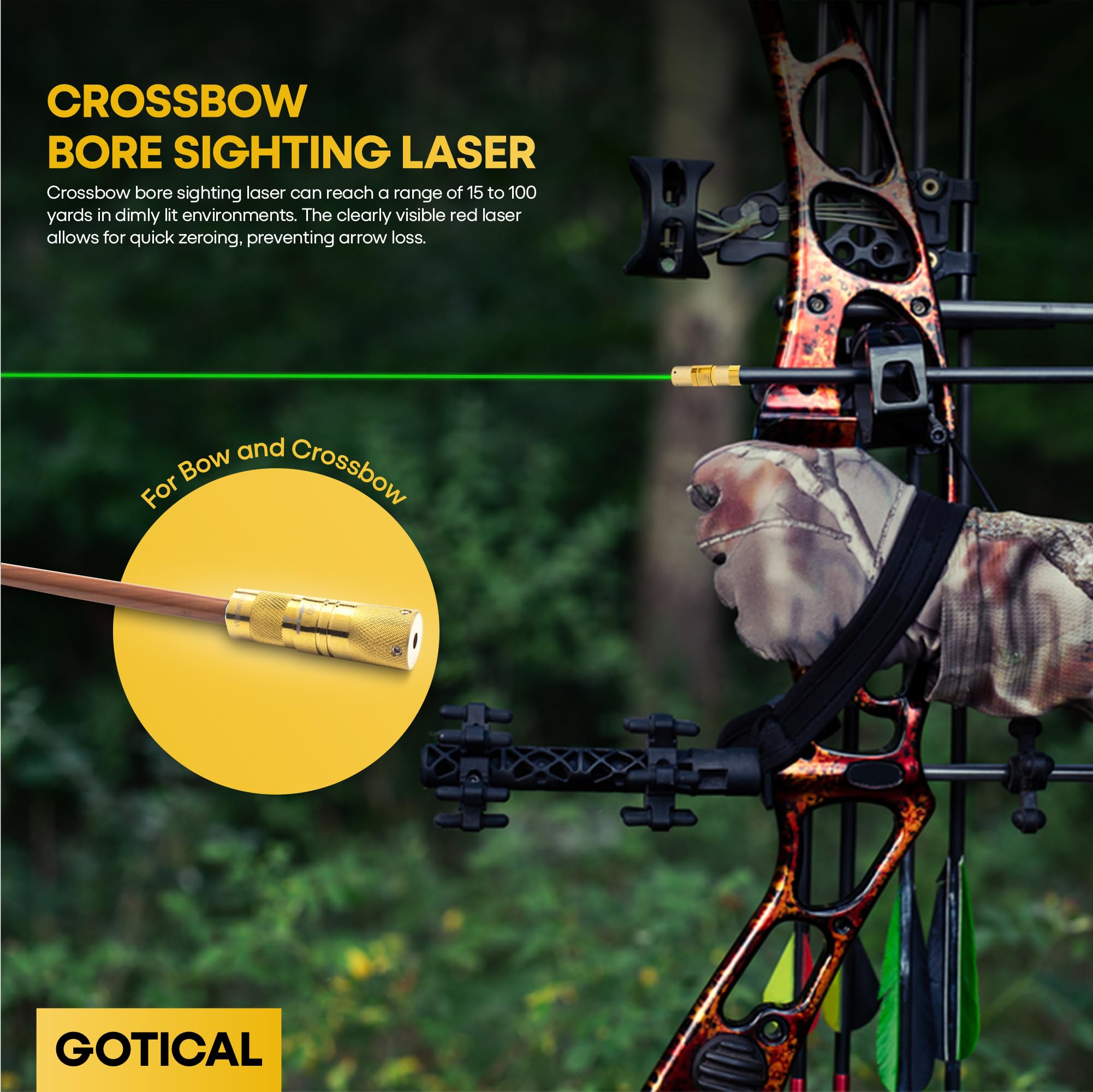 Gotical twist-on attachment on bow without extra switches.