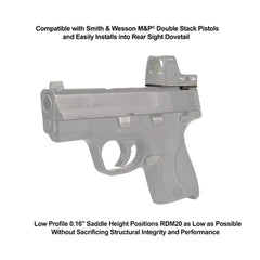 Gotical ultra-thin design maintains optimal sight height during shooting sessions.