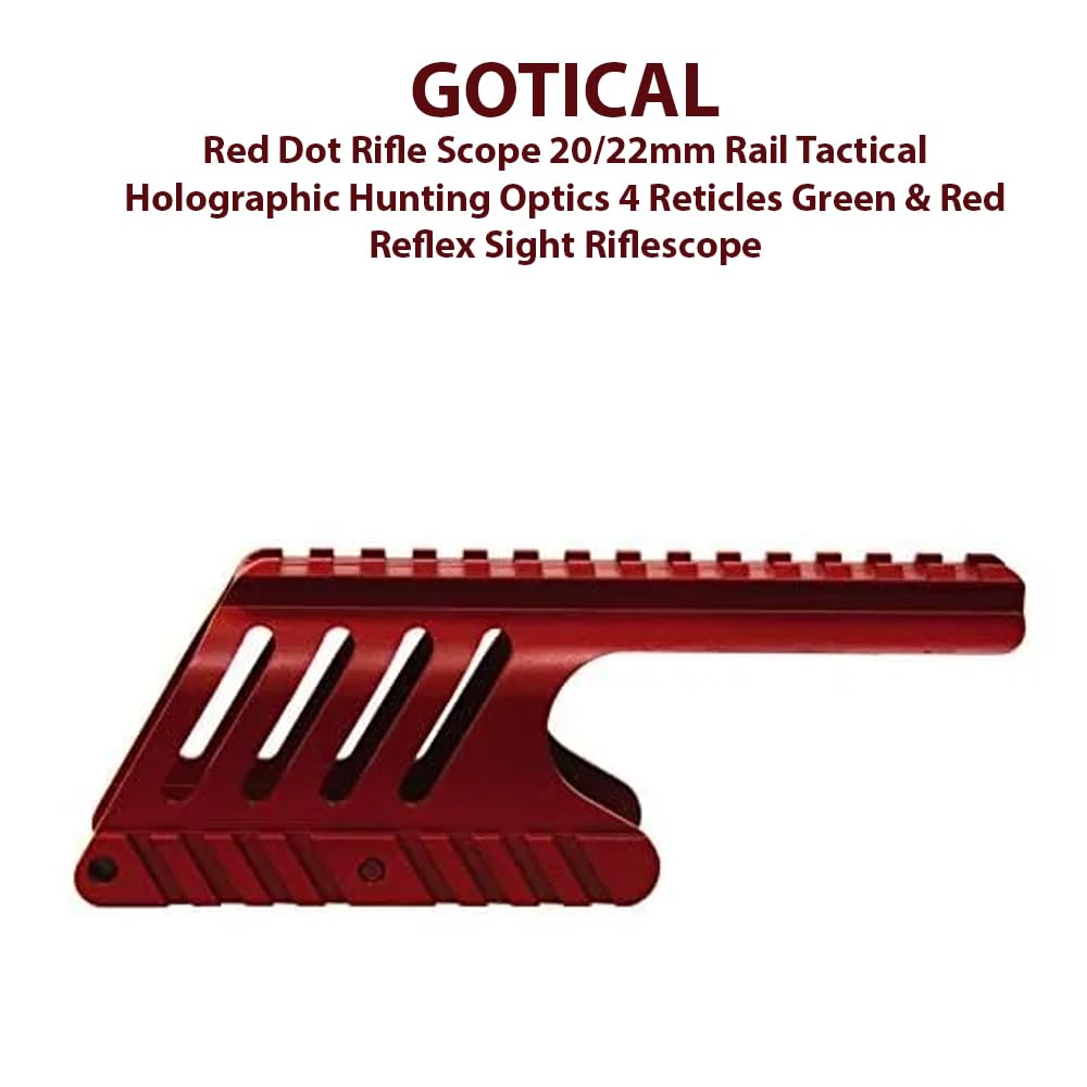 Gotical Weaver-Picatinny top rail mount offers a versatile platform for optics and accessories.