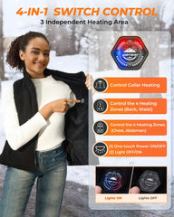 Gotobi fuzzy fleece heated vest collar heating focus keeps neck warm