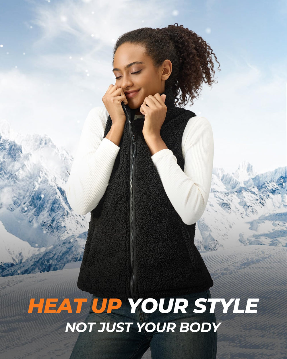 Gotobi fuzzy fleece interior with plush sherpa lining for cozy wear