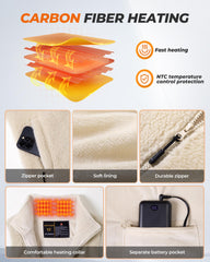 GOTOBI high-capacity 7.4V 16000mAh battery powering long-lasting warmth.