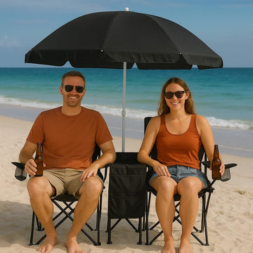 GoTEAM! folded chair with carry bag for easy transport.