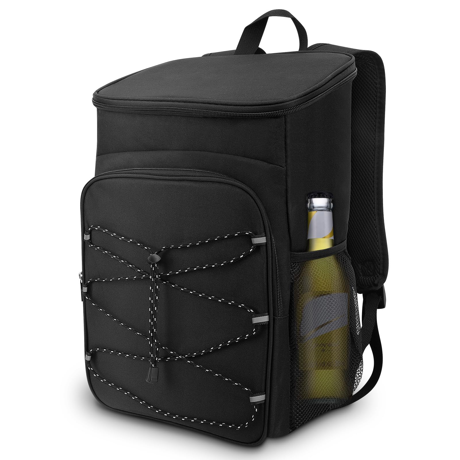 GOTOTOP cooling backpack front view showing spacious carry space for snacks and drinks.