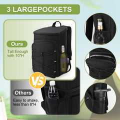 GOTOTOP cooling backpack insulated liner preserves cold freshness for meals and beverages.
