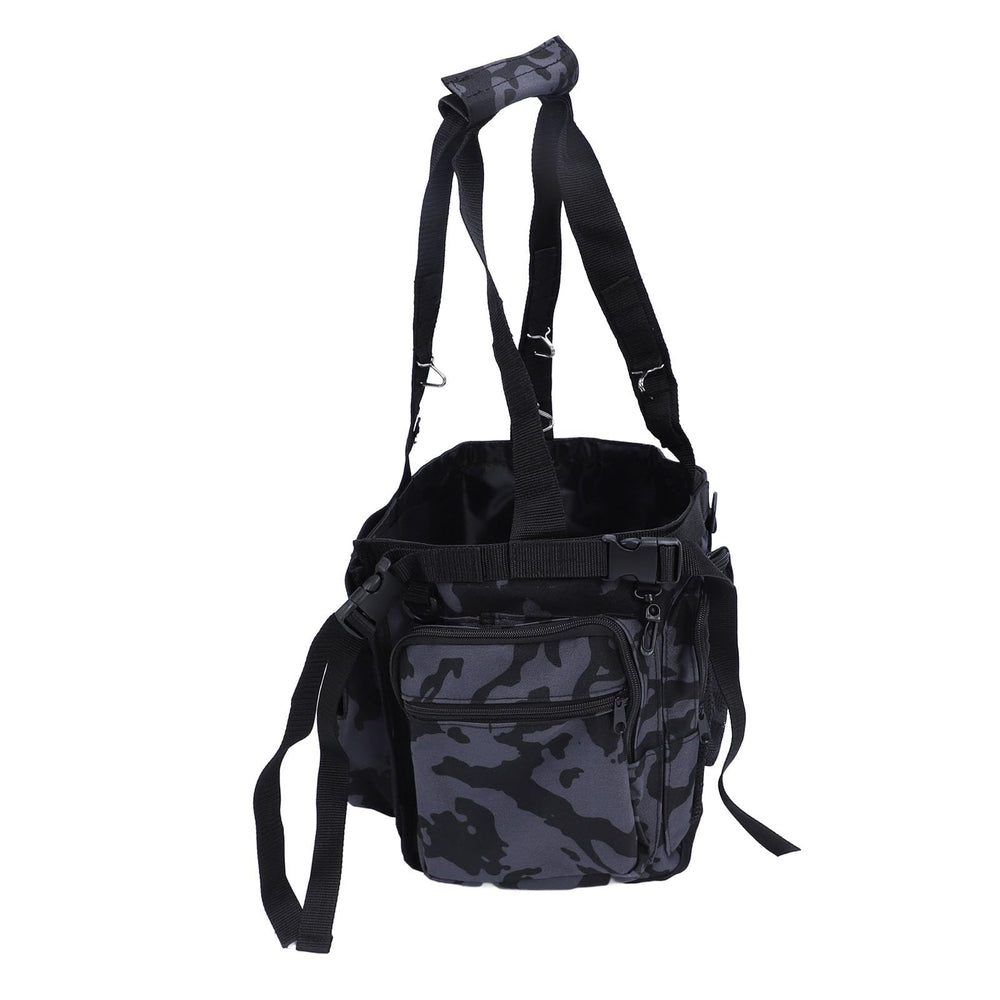 GOTOTOP fishing bucket with adjustable opening for quick gear access.