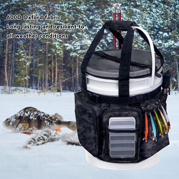 GOTOTOP organizer with multiple pockets keeps tackle neatly arranged.