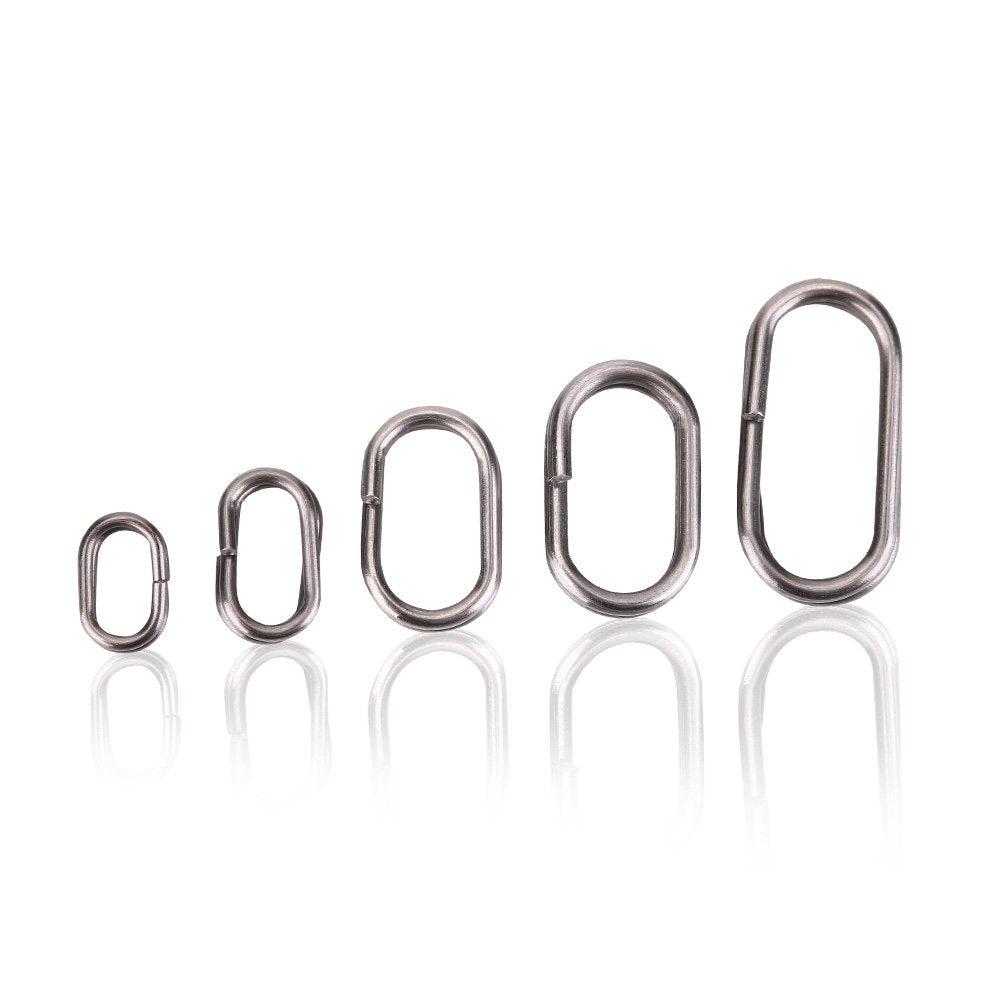 GOTOTOP oval split rings 100pcs packaging, durable stainless steel for tackle.