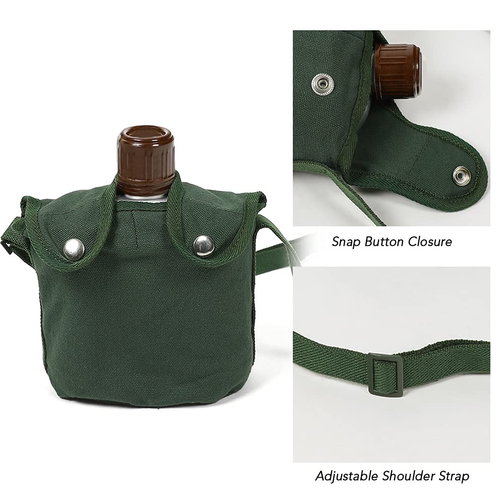 GOTOTOP portable canteen set foldable handle, quick access on the trail.