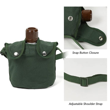 GOTOTOP portable canteen set foldable handle, quick access on the trail.