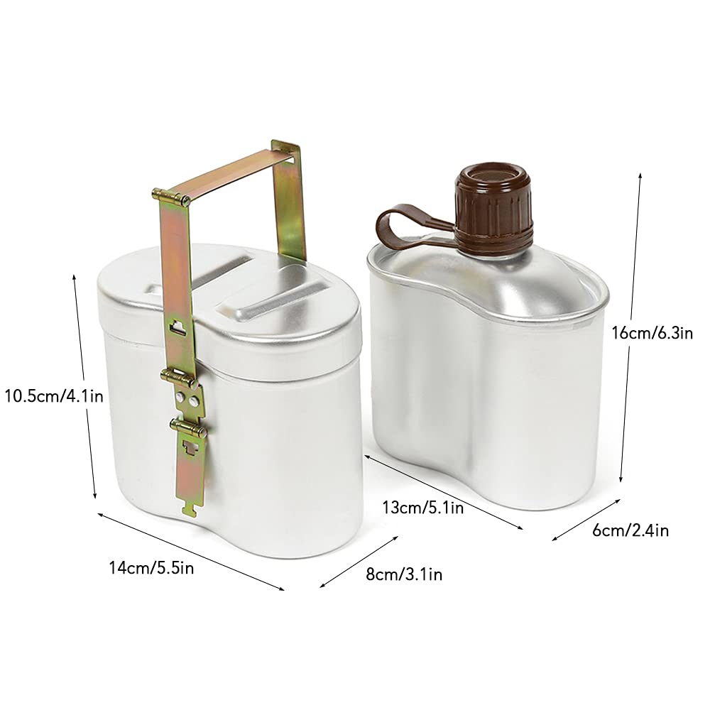 GOTOTOP portable canteen set stack design, saves space in your backpack.