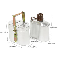 GOTOTOP portable canteen set stack design, saves space in your backpack.