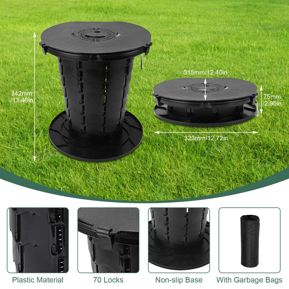 GOTOTOP portable toilet adjustable height for all users comfort