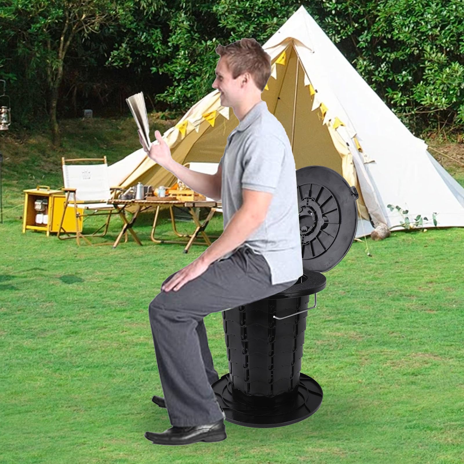 GOTOTOP compact toilet fits in backpacks and trunks