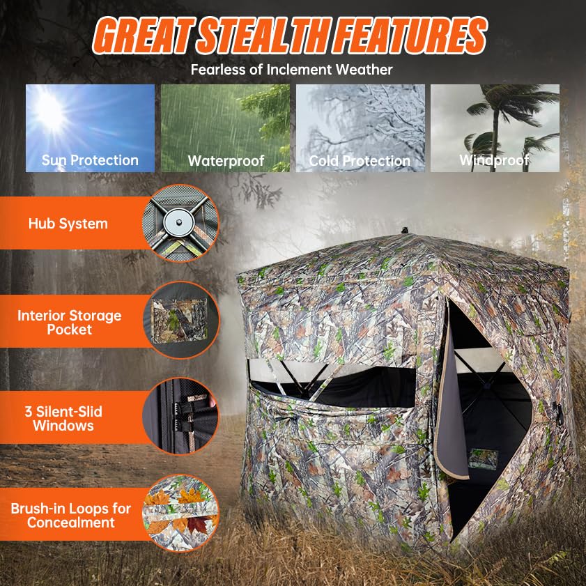 GOTRUTH hunting blind Oxford fabric provides durable, weather-ready performance.