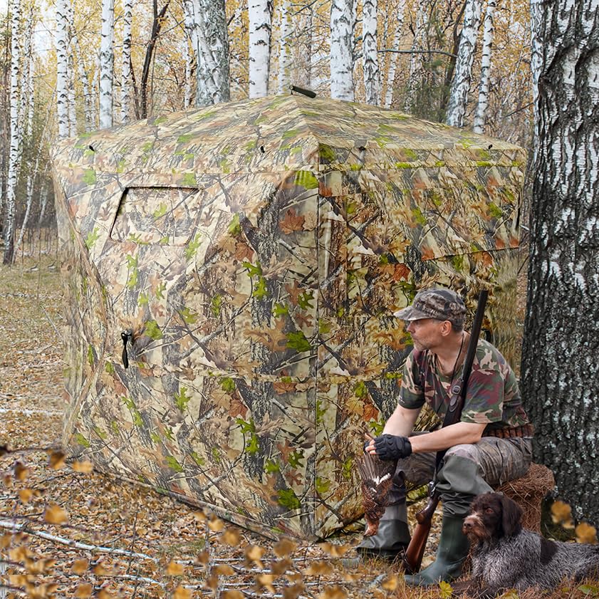 GOTRUTH hunting blind portable carry bag simplifies transport and setup.