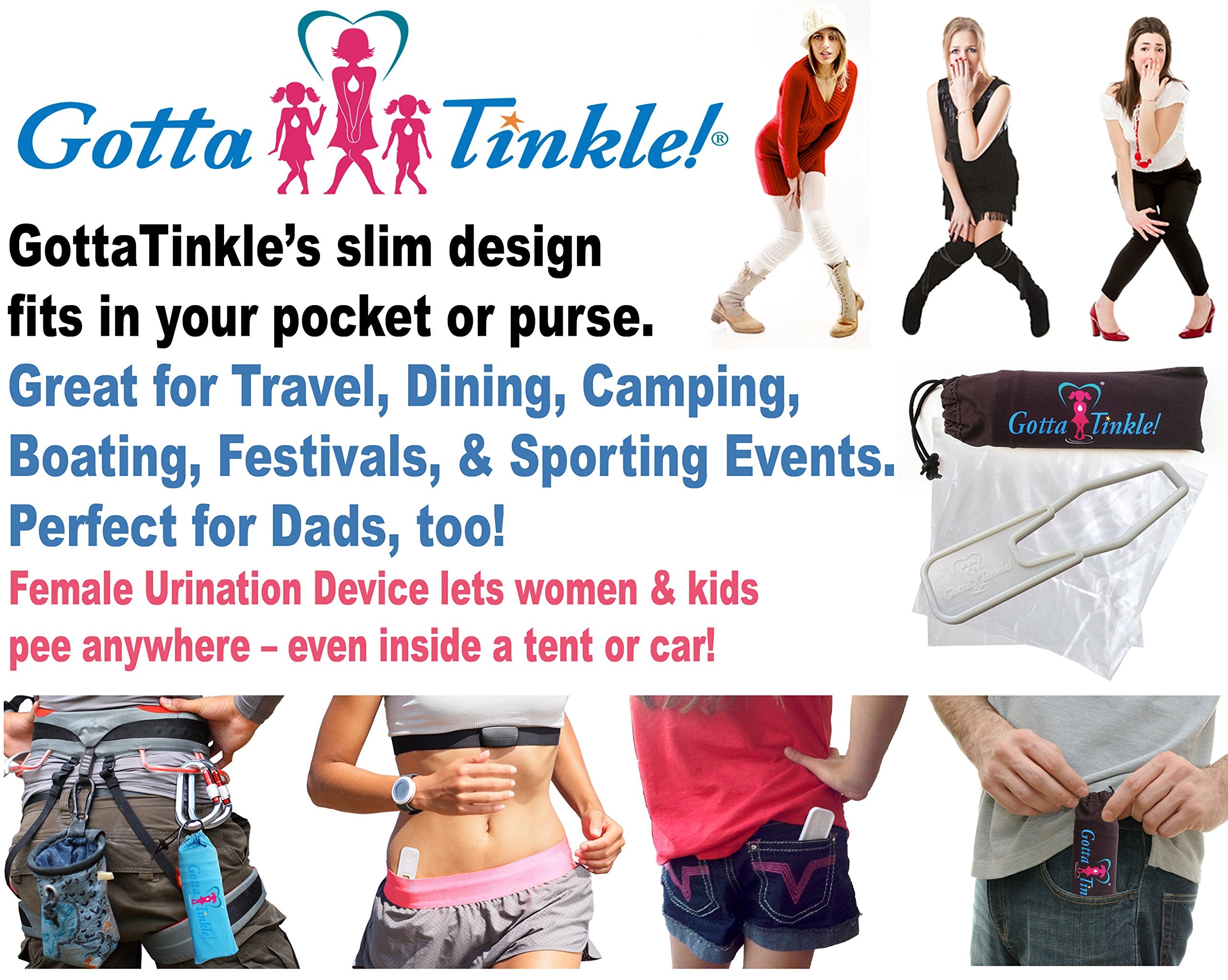 Gotta Tinkle! pink hygiene-care features for easy cleaning and reuse