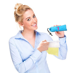 Gotta Tinkle portable female urination device in pink, perfect for festivals and camping.