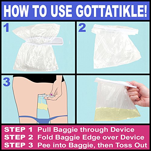 Gotta Tinkle! pink reusable baggie system for mess-free disposal