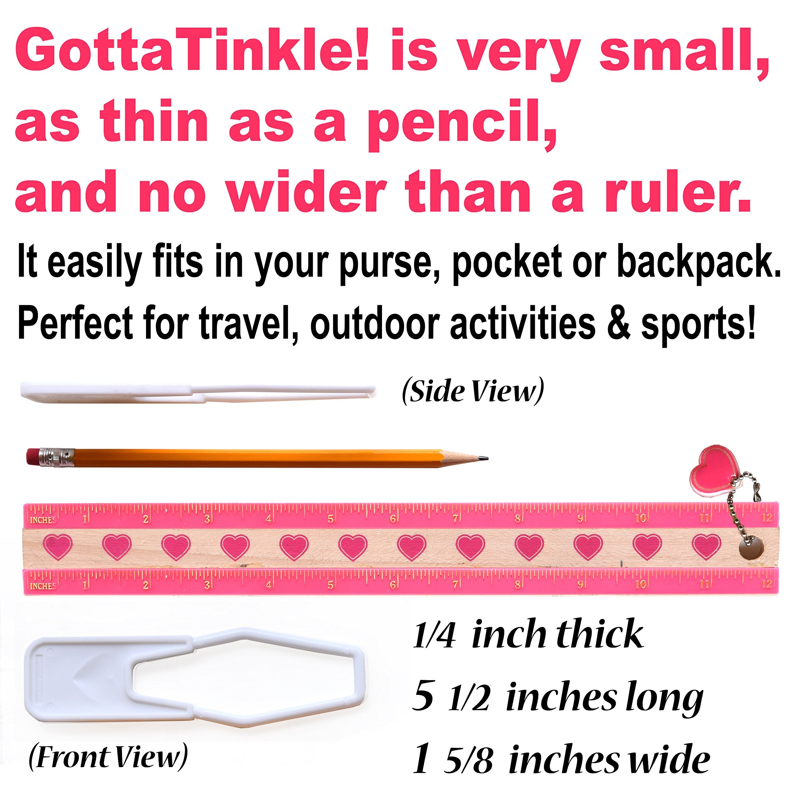 Gotta Tinkle! teal FUD at festivals, discreet hygienic personal relief.