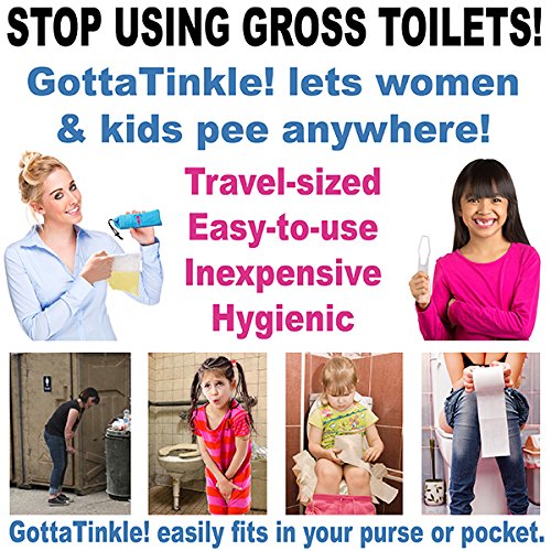 Gotta Tinkle! teal FUD in car setup for convenient long trips.