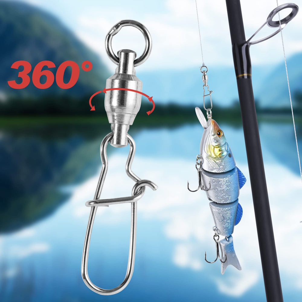 Bass and trout fishing setup using Goture swivels in saltwater and freshwater