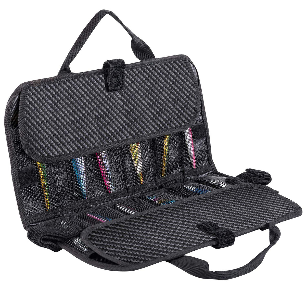 Front view of Goture 24-pocket lure bag