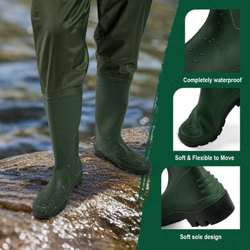 Goture waders chest pocket keeps small gear dry and within easy reach.