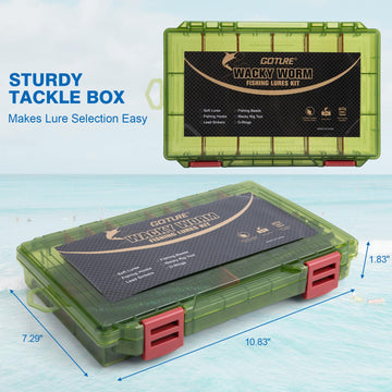 Goture 3600 tackle box with adjustable dividers keeps gear organized