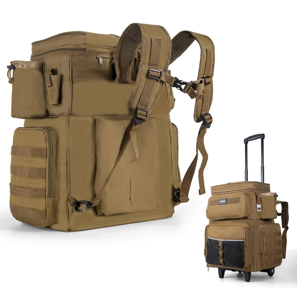 Goture 66L rolling tackle box with cooler, front view