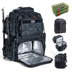 Goture 78L fishing backpack front view for easy gear access