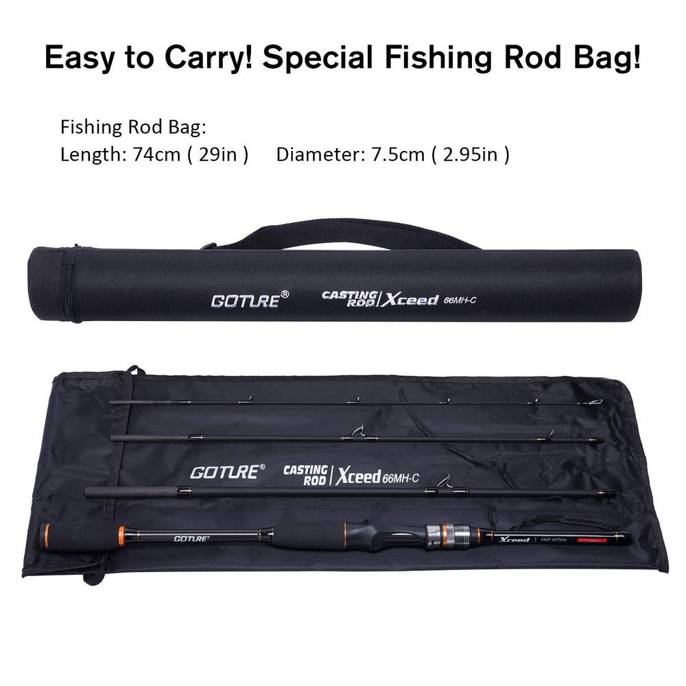 Goture baitcasting-rod-8ft-4pc-balanced-hand displays well-balanced feel on the water.