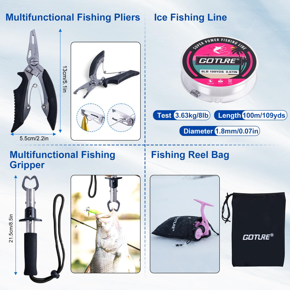 Goture carry bag splash-resistant and organized for ice trips