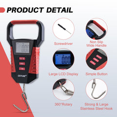 Built-in flashlight on Goture hanging scale