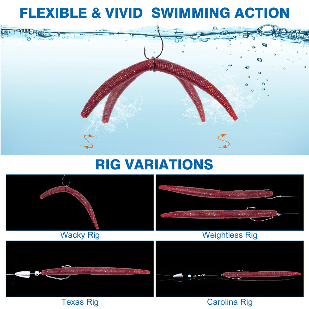 Goture drop shot hooks in two sizes for precise depth control.