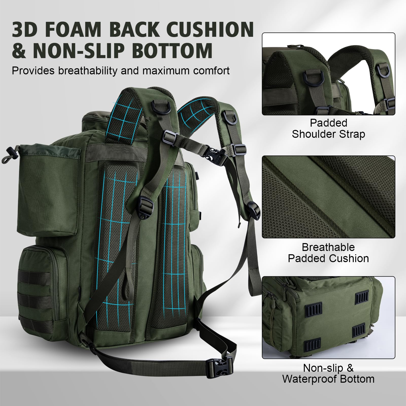 Goture ergonomic padded back support ensures comfortable all-day wear.