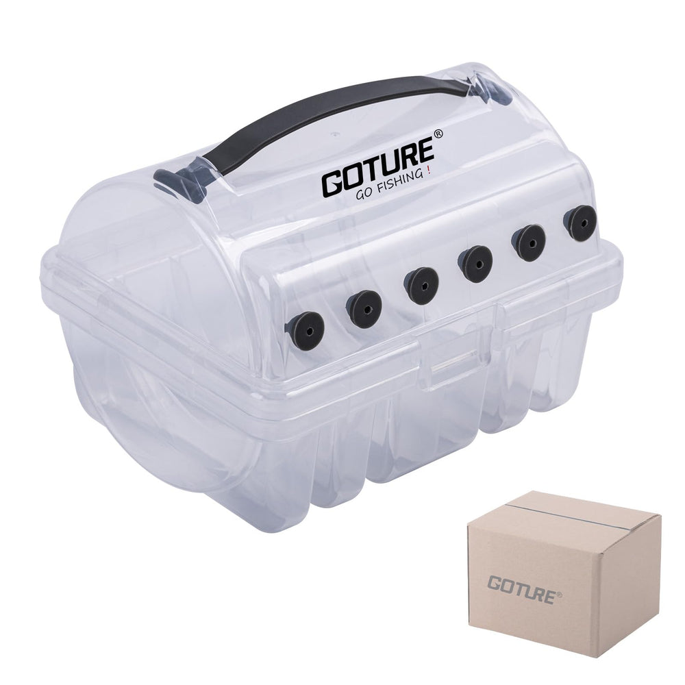 Goture fishing line storage box 1-pack with 2 large and 4 standard slots