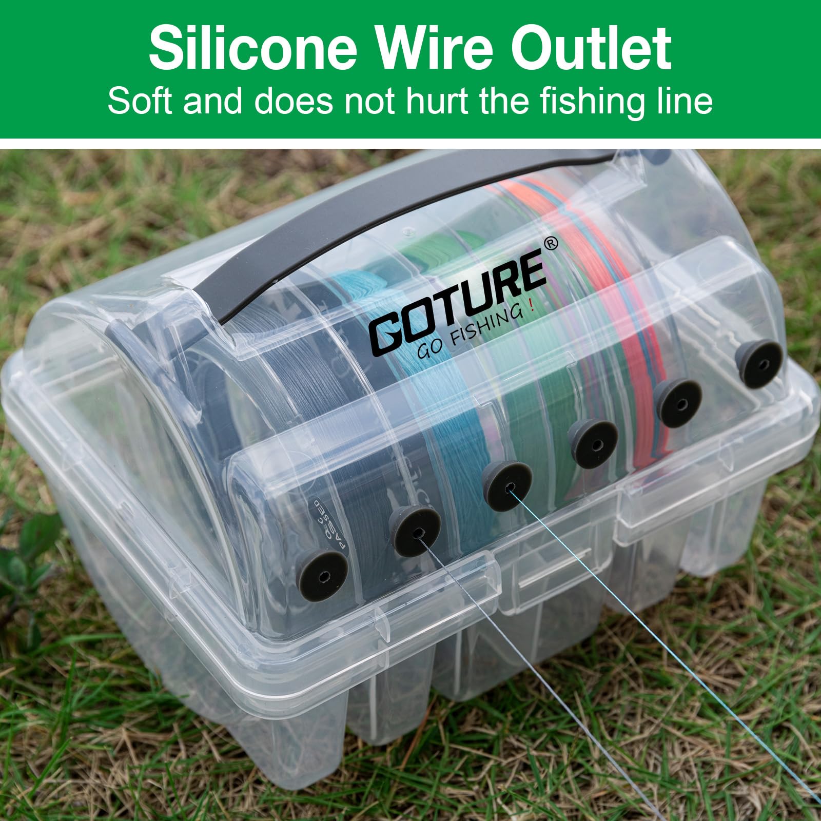 Durable, lightweight PP material used in Goture line storage box