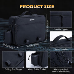 Goture bag with removable dividers lets you customize tackle slots.