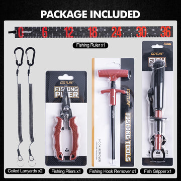 Goture fishing tool kit in use showing compact storage and ready-to-go setup.