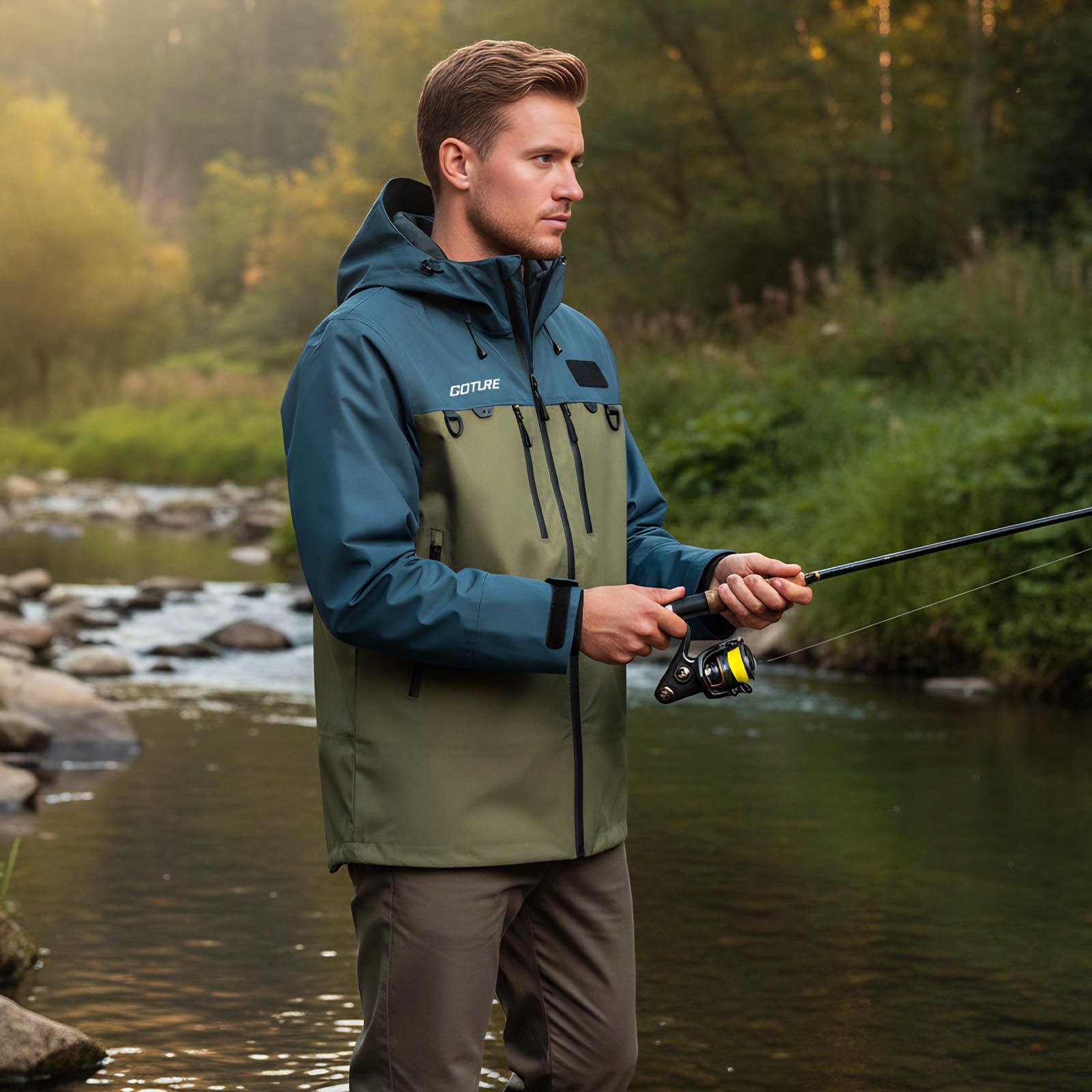Goture fishing wading jacket size chart helps pick the right fit for layering