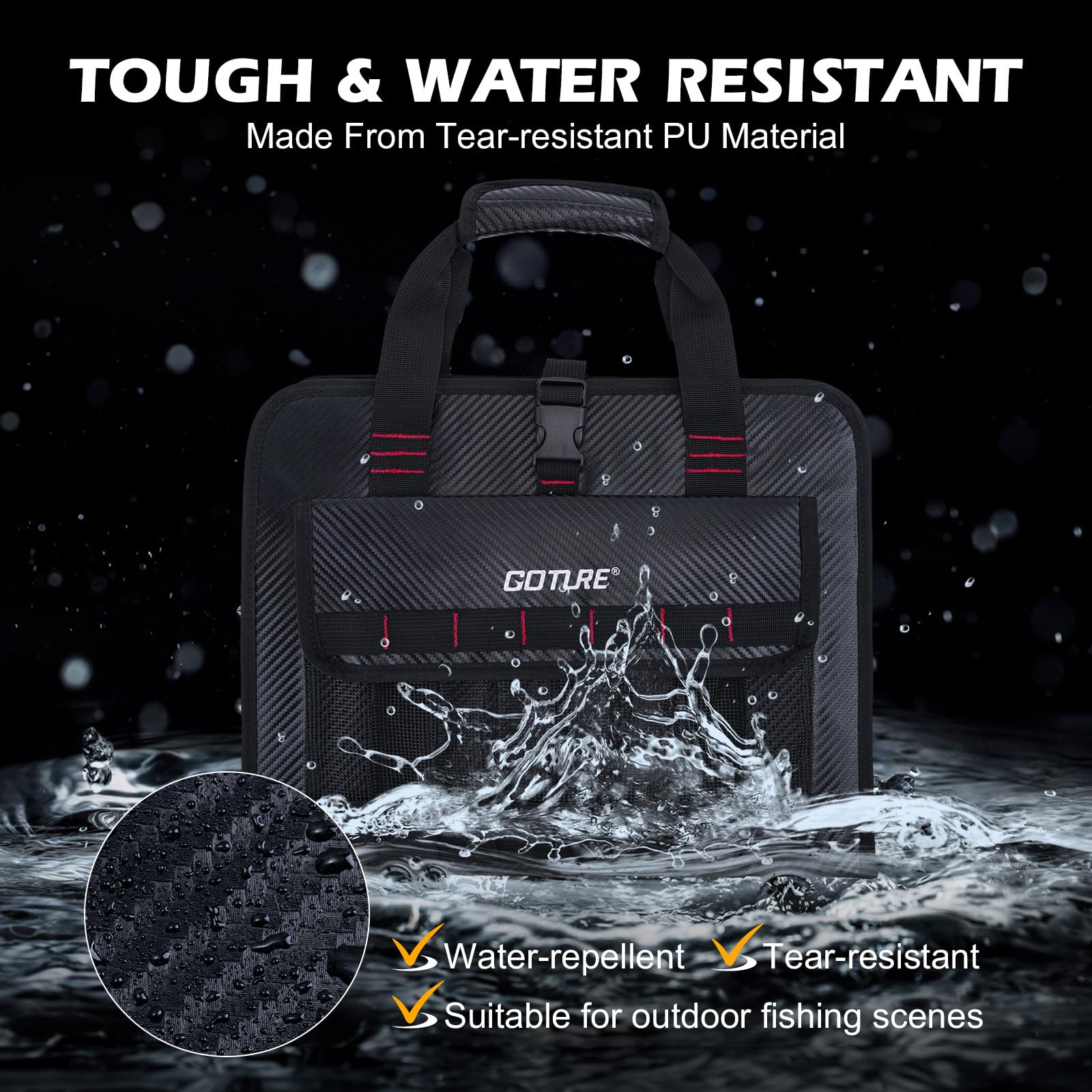 600D PU exterior material of Goture jig bag