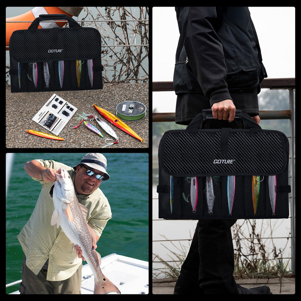 Goture Jig Bag lightweight carry handle simplifies transport.